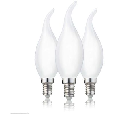Hellum lampadine LED E14 a candela a vento, Set da 10, vetro opaco, Lampadina LED E14 luce calda 2,2W equivalente a una luce a incandescenza 25W, 250 lm, 2700 K bianco caldo Hellum lampadine LED E14 a candela a vento, Set da 10, vetro opaco, Lampadina LED E14 luce calda 2,2W equivalente a una luce a incandescenza 25W, 250 lm, 2700 K bianco caldo