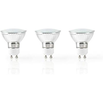 NEDIS Lw31Crgu11 Bombilla Led Inteligente con Wi-Fi, Blanco Cálido, Gu10 Paquete de 3 Unidades NEDIS Lw31Crgu11 Bombilla Led Inteligente con Wi-Fi, Blanco Cálido, Gu10 Paquete de 3 Unidades