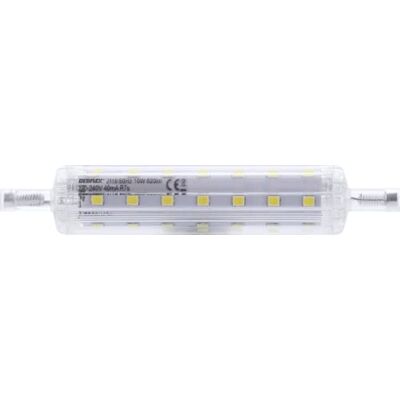 DEBFLEX Bombilla LED de bajo consumo (casquillo de llama, equivalente a bombilla halógena, luz LED SMD, 118 mm, 6500 K, 820 lm, 600 355 DEBFLEX Bombilla LED de bajo consumo (casquillo de llama, equivalente a bombilla halógena, luz LED SMD, 118 mm, 6500 K, 820 lm, 600 355