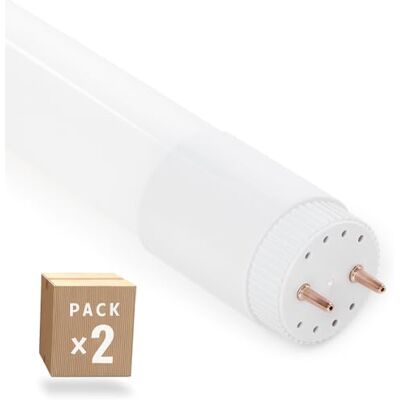 Greenice Pack 2 Tubo LED T8 18W 2.880Lm 6000ºK Vidrio 120Cm Conexión 2 Extremos 40.000H Greenice Pack 2 Tubo LED T8 18W 2.880Lm 6000ºK Vidrio 120Cm Conexión 2 Extremos 40.000H