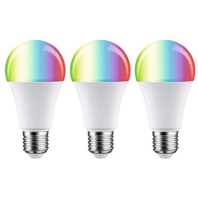 Paulmann Bombilla LED estándar 230V Smart Home Zigbee, E27, 3x1055lm, 3x11W, RGBW+, regulable, mate, fuente de luz Paulmann Bombilla LED estándar 230V Smart Home Zigbee, E27, 3x1055lm, 3x11W, RGBW+, regulable, mate, fuente de luz