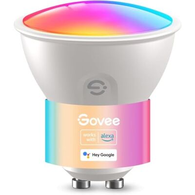Govee Bombilla Inteligente GU10, Bombilla LED GU10 WiFi RGBWW Compatible con Matter, Alexa, Google Home y Smart Things, Lampara LED 400LM 16 Millones de Colores Sincronización de Música, Paquete de 1 Govee Bombilla Inteligente GU10, Bombilla LED GU10 WiFi RGBWW Compatible con Matter, Alexa, Google Home y Smart Things, Lampara LED 400LM 16 Millones de Colores Sincronización de Música, Paquete de 1