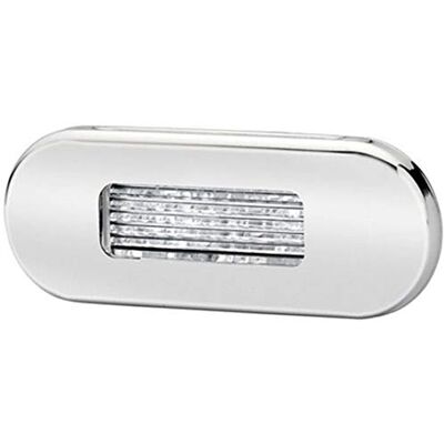 HELLA Luz de acceso LED 12/24V LED Montaje Color de tulipa: transparente Color LED: azul HELLA Luz de acceso LED 12/24V LED Montaje Color de tulipa: transparente Color LED: azul
