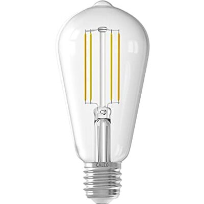 CALEX Bombilla inteligente E27, con aplicación y control por voz Alexa (7 W), bombilla LED Wifi, filamento regulable, bombilla WiFi, blanco cálido CALEX Bombilla inteligente E27, con aplicación y control por voz Alexa (7 W), bombilla LED Wifi, filamento regulable, bombilla WiFi, blanco cálido