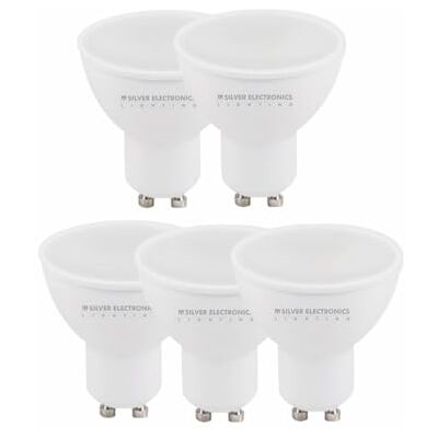 SILVER ELECTRONICS Pack x5 Bombillas LEDECO dicroica Multi-LED GU10 567lm 7W 4000K 120º 15.000h SILVER ELECTRONICS Pack x5 Bombillas LEDECO dicroica Multi-LED GU10 567lm 7W 4000K 120º 15.000h