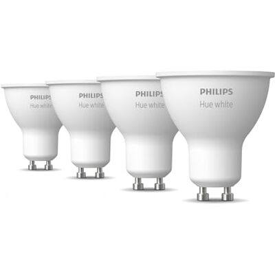 Philips GU10-4x focos Blanco cálido Hue White Philips GU10-4x focos Blanco cálido Hue White
