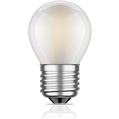 ledscom.de Bombilla LED E27, G45, blanco cálido (2700 K), 4 W, 477 lm, esmerilado ledscom.de Bombilla LED E27, G45, blanco cálido (2700 K), 4 W, 477 lm, esmerilado