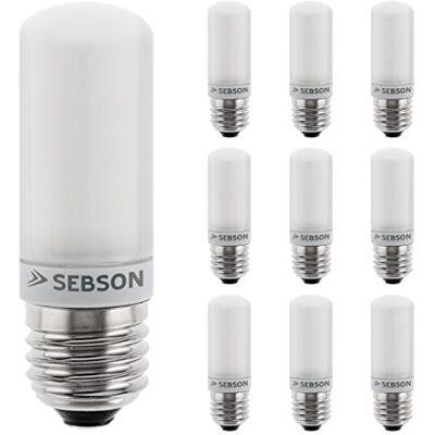 SEBSON Bombilla LED E27 4W Equivalente a 35W Juego de 10-400 Lúmenes Blanco Cálido 3000K No Regulable Angulo de Haz 280° Bombilla LED 230V SEBSON Bombilla LED E27 4W Equivalente a 35W Juego de 10-400 Lúmenes Blanco Cálido 3000K No Regulable Angulo de Haz 280° Bombilla LED 230V