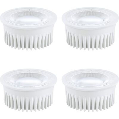 SEBSON Módulo LED 230V Blanco Cálido 2,5W, Clase de Eficiencia Energética A 3000K, 450lm, Sustituye Bombilla GU10 MR16 50W Foco Empotrable plano ø50x26mm Set de 4 SEBSON Módulo LED 230V Blanco Cálido 2,5W, Clase de Eficiencia Energética A 3000K, 450lm, Sustituye Bombilla GU10 MR16 50W Foco Empotrable plano ø50x26mm Set de 4