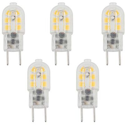 Bonlux 3W G6.35 LED Bombilla AC/DC 12V Blanco Cálido 3000K Bi pin JC Tipo GY6.35 Bombilla para Lámpara de Escritorio, Accent, Pantalla, Iluminación de Paisaje (5 unidades) Bonlux 3W G6.35 LED Bombilla AC/DC 12V Blanco Cálido 3000K Bi pin JC Tipo GY6.35 Bombilla para Lámpara de Escritorio, Accent, Pantalla, Iluminación de Paisaje (5 unidades)