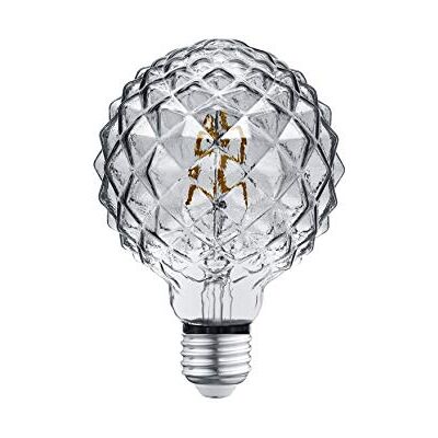 TRIO Leuchten Bombilla LED de filamento de cristal, cristal ahumado, casquillo E27, 4 W, 3000 K, 140 lúmenes, TRIO Leuchten Bombilla LED de filamento de cristal, cristal ahumado, casquillo E27, 4 W, 3000 K, 140 lúmenes,