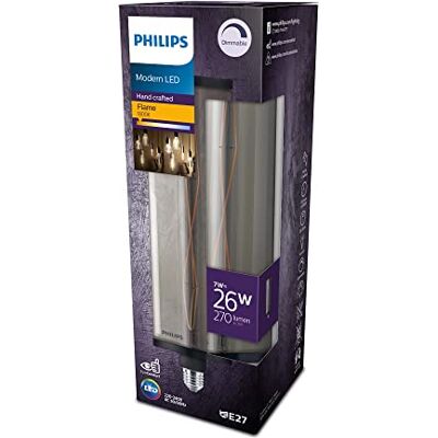 Philips LED Bombilla LED Ahumada, E27, Luz Llama Regulable, 26W Philips LED Bombilla LED Ahumada, E27, Luz Llama Regulable, 26W