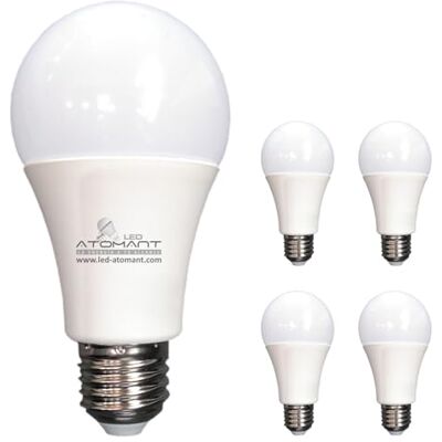 LED ATOMANT 5x Bombilla LED E27 A60 10W Color Luz Fria 820lm Casquillo grueso LED ATOMANT 5x Bombilla LED E27 A60 10W Color Luz Fria 820lm Casquillo grueso