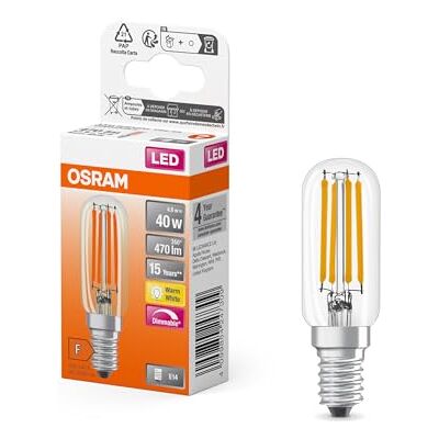 OSRAM LED Lámpara LED especial en forma de lágrima, transparente, multicolor, 4,8 W, 470 lm, 2700 K para luz blanca cálida, casquillo E14, 25 mm de diámetro, EEK F, regulable, paquete de 6 OSRAM LED Lámpara LED especial en forma de lágrima, transparente, multicolor, 4,8 W, 470 lm, 2700 K para luz blanca cálida, casquillo E14, 25 mm de diámetro, EEK F, regulable, paquete de 6