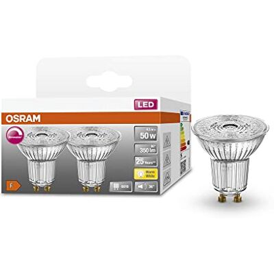 OSRAM Lámpara reflectora Superstar, GU10 base, vidrio transparente,Blanco frío (4000K), 230 Lumen, sustituto de 35W-iluminante 6-paquete OSRAM Lámpara reflectora Superstar, GU10 base, vidrio transparente,Blanco frío (4000K), 230 Lumen, sustituto de 35W-iluminante 6-paquete