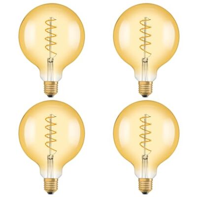 OSRAM Vintage 1906 LED Classic Globe Regulable 4W 820 Gold E27,4-Pack OSRAM Vintage 1906 LED Classic Globe Regulable 4W 820 Gold E27,4-Pack