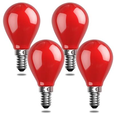 Bonlux Bombilla LED Roja E14, 4W, 350lm, Apta para AC220-240V, Luz Nocturna Roja, Halloween/Navidad/Fiesta, Bar/Fiesta Bonlux Bombilla LED Roja E14, 4W, 350lm, Apta para AC220-240V, Luz Nocturna Roja, Halloween/Navidad/Fiesta, Bar/Fiesta