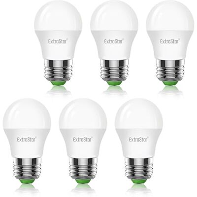 EXTRASTAR Bombillas LED 9W E27 G45,860 Lúmen, Luz Fría 6500K, No regulable, 6Pcs EXTRASTAR Bombillas LED 9W E27 G45,860 Lúmen, Luz Fría 6500K, No regulable, 6Pcs