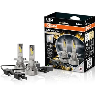 OSRAM LEDriving HL ALLSEASON ≜H4, lámpara LED de luz de carretera y de cruce, color de luz conmutable de blanco frío a blanco cálido, 6000K a 2700K, solo para uso todoterreno, sin ECE, 2 lámparas OSRAM LEDriving HL ALLSEASON ≜H4, lámpara LED de luz de carretera y de cruce, color de luz conmutable de blanco frío a blanco cálido, 6000K a 2700K, solo para uso todoterreno, sin ECE, 2 lámparas