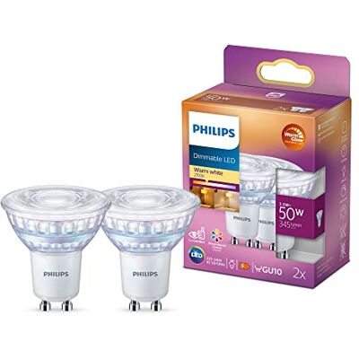 Philips Lámpara LED, Blanco Muy Cálido, 2 Unidad (Paquete de 1) Philips Lámpara LED, Blanco Muy Cálido, 2 Unidad (Paquete de 1)