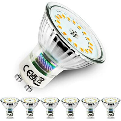 Allesgute GU10 Bombilla Led Blanco Cálido 3000K, 5W GU10 LED 500 Lúmenes Equivalentes a Bombillas Halógenas de 45W, Lámpara LED GU10 ángulo de haz de 120°, 230V No regulable, Paquete de 6 Allesgute GU10 Bombilla Led Blanco Cálido 3000K, 5W GU10 LED 500 Lúmenes Equivalentes a Bombillas Halógenas de 45W, Lámpara LED GU10 ángulo de haz de 120°, 230V No regulable, Paquete de 6