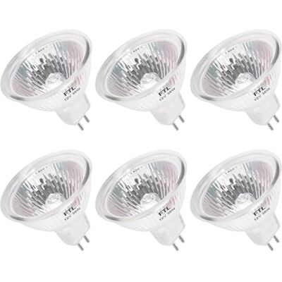 Kolamom Bombillas Halógenas MR16 GU5.3 12V 20W Pack de 6, alta luminosidad, larga duración, ahorro de energía, lámpara halógena de alta temperatura, compatible con varios escenarios, colores cálidos y fríos Kolamom Bombillas Halógenas MR16 GU5.3 12V 20W Pack de 6, alta luminosidad, larga duración, ahorro de energía, lámpara halógena de alta temperatura, compatible con varios escenarios, colores cálidos y fríos