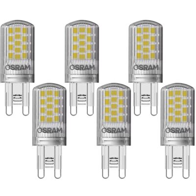 OSRAM LED PIN G9 DIM 4W 827 Clear G9,6-Pack OSRAM LED PIN G9 DIM 4W 827 Clear G9,6-Pack