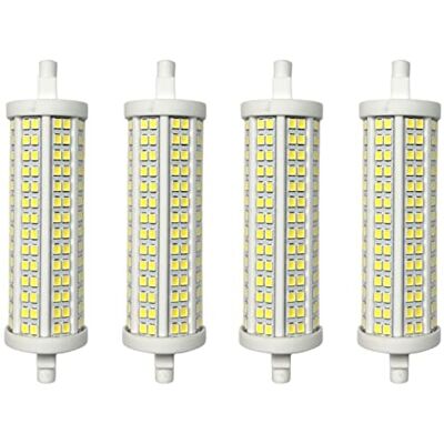 LEDLUX Lámpara LED R7S 118mm Regulable, 20W=250W 2500lm, Diámetro 30mm, Ángulo de Luz 360° (4, Blanco frío 6000K) LEDLUX Lámpara LED R7S 118mm Regulable, 20W=250W 2500lm, Diámetro 30mm, Ángulo de Luz 360° (4, Blanco frío 6000K)