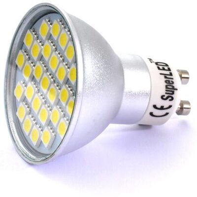 SuperLED GU10 27 SMD Frío, 5.5W, Juego de 10 SuperLED GU10 27 SMD Frío, 5.5W, Juego de 10