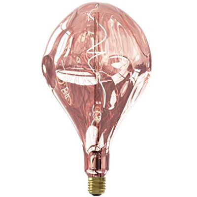 CALEX Organic EVO XXL Bombilla LED (E27, casquillo E27, 6 W, regulable, bombilla decorativa de titanio, blanco cálido, rosa CALEX Organic EVO XXL Bombilla LED (E27, casquillo E27, 6 W, regulable, bombilla decorativa de titanio, blanco cálido, rosa