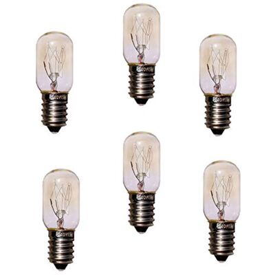 JINYU 6pcs Bombillas de sal de repuesto del Himalaya de 14 W, bombillas T20 E14 (paquete de 6), T20 de 220 V, bombilla incandescente blanca cálida, ángulo de haz de 360 °, 230 V 240 V JINYU 6pcs Bombillas de sal de repuesto del Himalaya de 14 W, bombillas T20 E14 (paquete de 6), T20 de 220 V, bombilla incandescente blanca cálida, ángulo de haz de 360 °, 230 V 240 V