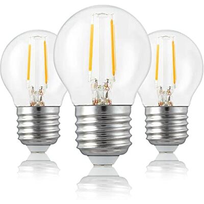 Hellum Bombilla LED E27, luz blanca cálida, 2,5 W, repuesto para bombillas de 25 W, 250 lúmenes, 2700 K, para iluminación LED (3 unidades) Hellum Bombilla LED E27, luz blanca cálida, 2,5 W, repuesto para bombillas de 25 W, 250 lúmenes, 2700 K, para iluminación LED (3 unidades)