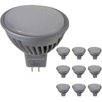 LED ATOMANT 10x Bombilla LED MR16 12V/24V 7W Regulable Color Luz Fria Casquillo GU5.3, Color Blanco Frio 6500K, Angulo apertura 120º, 600 Lumenes LED ATOMANT 10x Bombilla LED MR16 12V/24V 7W Regulable Color Luz Fria Casquillo GU5.3, Color Blanco Frio 6500K, Angulo apertura 120º, 600 Lumenes