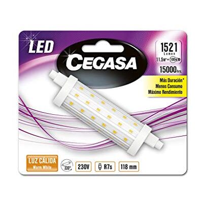 CEGASA LAMPARA LED R7S 118mm 11.5W 1521 LM BL1 Cal 27, Negro, Estandar CEGASA LAMPARA LED R7S 118mm 11.5W 1521 LM BL1 Cal 27, Negro, Estandar