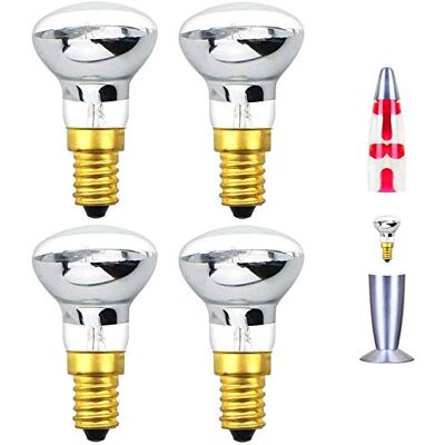 Bonlux 25W E14 Bombilla de lámpara de lava R39 Bombilla reflectora Lámpara incandescente 25W E14 R39 Bombilla de lámpara de lava (4 piezas) Bonlux 25W E14 Bombilla de lámpara de lava R39 Bombilla reflectora Lámpara incandescente 25W E14 R39 Bombilla de lámpara de lava (4 piezas)