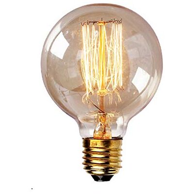 hntoolight Bombilla Edison vintage E27 de 220 V, lámpara retro de 40 W, bombilla Edison, lámpara incandescente, filamento de bombilla Edison, G80 blanco cálido (2700-3000 K) hntoolight Bombilla Edison vintage E27 de 220 V, lámpara retro de 40 W, bombilla Edison, lámpara incandescente, filamento de bombilla Edison, G80 blanco cálido (2700-3000 K)
