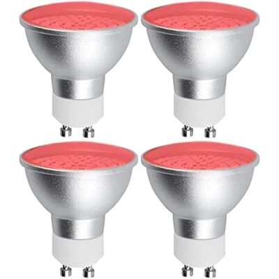 Bonlux Bombillas LED GU10 Rojo 5W, MR16 luz Rojo no Ajustable, ángulo de Haz 120 °, Halógeno 50W Equivalente, para Iluminación Paisajística y Decorativa (4 Juegos) Bonlux Bombillas LED GU10 Rojo 5W, MR16 luz Rojo no Ajustable, ángulo de Haz 120 °, Halógeno 50W Equivalente, para Iluminación Paisajística y Decorativa (4 Juegos)