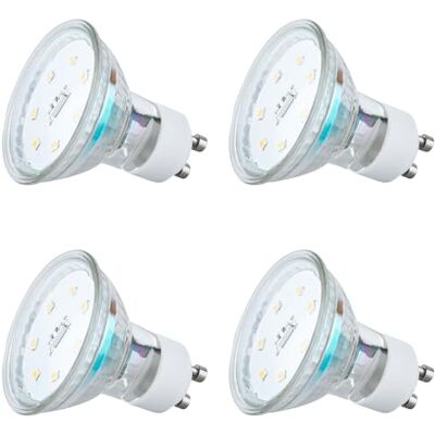 SEBSON Bombilla LED GU10 3,5W Equivalente a 35W 300 Lúmenes Blanco Cálido 2900K No Regulable Angulo de Haz 110° Bombilla Spot LED 230V Juego de 4 SEBSON Bombilla LED GU10 3,5W Equivalente a 35W 300 Lúmenes Blanco Cálido 2900K No Regulable Angulo de Haz 110° Bombilla Spot LED 230V Juego de 4