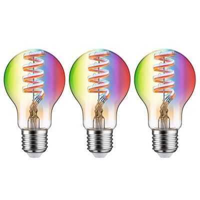 Paulmann Bombilla LED filamentos 230V Smart Home Zigbee, E27, 3x470lm, 3x6,3W, RGBW+, regulable, oro, fuente de luz Paulmann Bombilla LED filamentos 230V Smart Home Zigbee, E27, 3x470lm, 3x6,3W, RGBW+, regulable, oro, fuente de luz