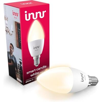 innr Bombilla Inteligente Vela E14, para Hue* y hubs Zigbee Luz LED blanco cálido, 2700K, 470 lúmenes, regulable innr Bombilla Inteligente Vela E14, para Hue* y hubs Zigbee Luz LED blanco cálido, 2700K, 470 lúmenes, regulable