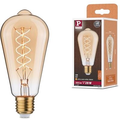 Paulmann Rustic Shine Standard 230 V LED Pistón E27 300 lm 4,2 W 1800 K regulable oro Paulmann Rustic Shine Standard 230 V LED Pistón E27 300 lm 4,2 W 1800 K regulable oro