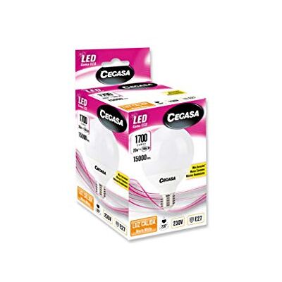 CEGASA LAMPARA LED G120 20W 1700 LM E27 Cal 2700K CAJ, Negro, Estandar CEGASA LAMPARA LED G120 20W 1700 LM E27 Cal 2700K CAJ, Negro, Estandar