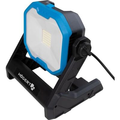 Högert Technik Foco de Obra a Batería 18V OneAccuSystem, proyector LED SMD, 2400 lm, giratorio 360°, 3 modos de iluminación, 6500K, hasta 7h de autonomía, sin batería Högert Technik Foco de Obra a Batería 18V OneAccuSystem, proyector LED SMD, 2400 lm, giratorio 360°, 3 modos de iluminación, 6500K, hasta 7h de autonomía, sin batería