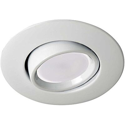 wonderlamp Kit empotrable round ii basculante blanco (áng. Basculación 45º)+bombilla led 8w neutra (4200k).potencia lumínica: 702 lm. wonderlamp Kit empotrable round ii basculante blanco (áng. Basculación 45º)+bombilla led 8w neutra (4200k).potencia lumínica: 702 lm.