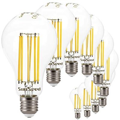 SUNSEED 10x Bombilla Estándar Filamento LED E27 16W = 142W Blanco Neutro 4000K SUNSEED 10x Bombilla Estándar Filamento LED E27 16W = 142W Blanco Neutro 4000K