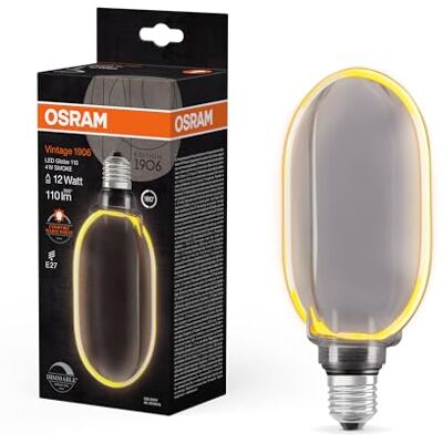 OSRAM Vintage 1906 Globo 100 Lámpara de filamento O, 4 W, 110 lm, 1800 K, 818 blanco cálido agradable, Smoke, IP 20, vidrio sin plomo, 100 mm, casquillo E27 OSRAM Vintage 1906 Globo 100 Lámpara de filamento O, 4 W, 110 lm, 1800 K, 818 blanco cálido agradable, Smoke, IP 20, vidrio sin plomo, 100 mm, casquillo E27