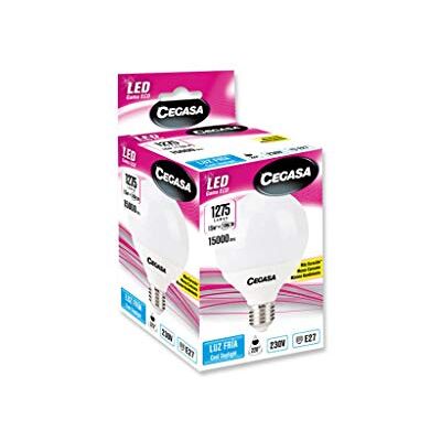 CEGASA LAMPARA LED G95 15 W 1275 LM E27 Fria 5000K CAJ, Negro, Estandar CEGASA LAMPARA LED G95 15 W 1275 LM E27 Fria 5000K CAJ, Negro, Estandar