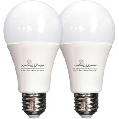 LED ATOMANT 2x Bombilla LED E27 A60 10W Color Luz Fria 820lm Casquillo grueso LED ATOMANT 2x Bombilla LED E27 A60 10W Color Luz Fria 820lm Casquillo grueso