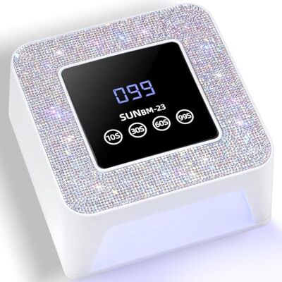 DMJWAN Lámpara UV LED para esmalte de uñas en gel, modelo diamante enchufable con control táctil, sensor automático y 4 modos de temporizador ajustables, para manicura y pedicura profesional DMJWAN Lámpara UV LED para esmalte de uñas en gel, modelo diamante enchufable con control táctil, sensor automático y 4 modos de temporizador ajustables, para manicura y pedicura profesional