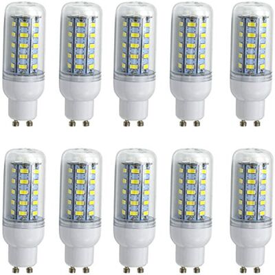 Aoxdi GU10 6W LED Lámpara de Maíz Bombilla, Blanco Frío, 36 SMD 5730 LED el ahorro de energía maíz GU10 Bombillas, AC220-240V, Paquete de 10 Aoxdi GU10 6W LED Lámpara de Maíz Bombilla, Blanco Frío, 36 SMD 5730 LED el ahorro de energía maíz GU10 Bombillas, AC220-240V, Paquete de 10